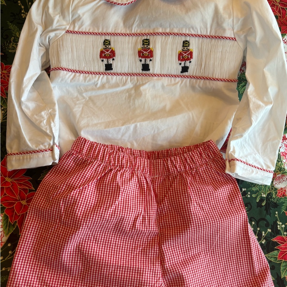 Adorable Cecil and Lou Smocked Nutcracker Christmas Outfit in EUC Size 3T